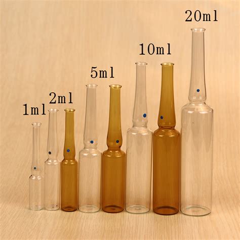 厂家2ml透明/棕色安瓿瓶 国标曲颈易折玻璃瓶 低硼硅精华液安瓶-阿里巴巴