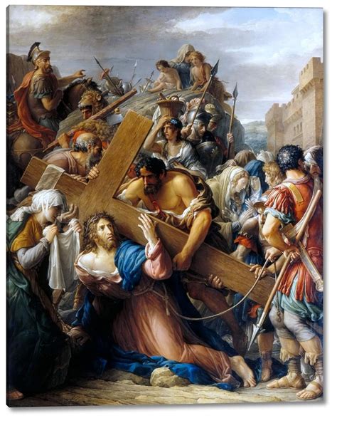 Christ on The Way to Calvary by Etienne-Barthelemy Garnier - 19" x 24 ...