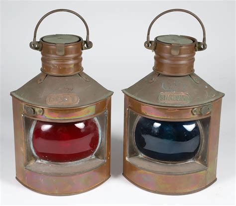 Copper Port and Starboard Ships Lights Tung Woo Hong Kong - Copper Port ...