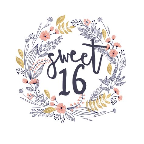 16th Birthday Card Printable Free