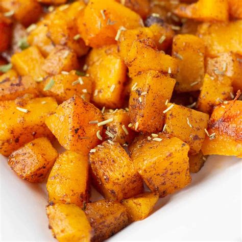 Cinnamon Butternut Squash Roasted with Herbs - Keeping the Peas