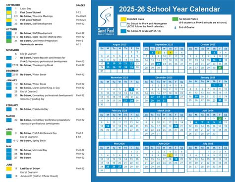 Saint Paul Public Schools Calendar 2025-2026 | Holidays - New School ...
