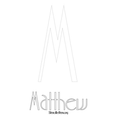 Matthew Free Printable Name Stencils with 6 Unique Typography Styles and Lettering Bridges ...