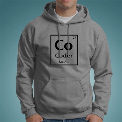 I Am A Chemical Element Funny Periodic Table Of Coder Men's Hoodies ...