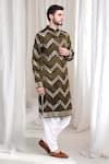 Buy Green Cotton, Silk Mirrors, Mahotsav Mirrorwork Embellished Kurta ...