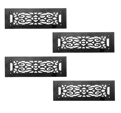 The Renovators Supply Inc. 5.5" x 14" Cast Aluminium 4 Heat Air Grille ...