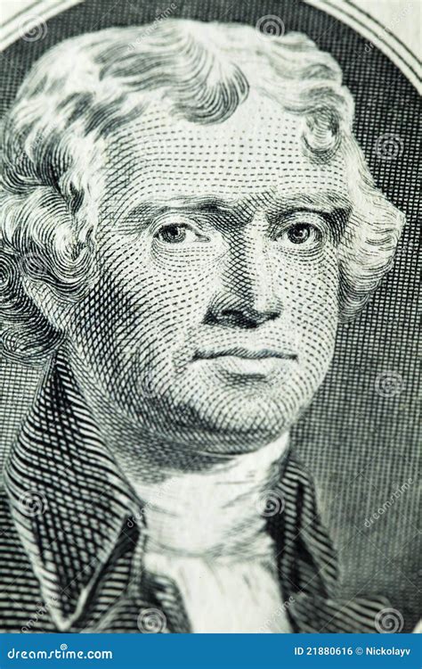 Portrait of President Thomas Jefferson Stock Photo - Image of capital ...