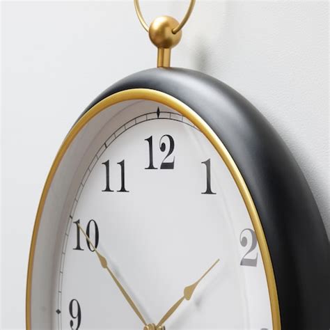 KUTTERSMYCKE wall clock, black, 46 cm (18") - IKEA