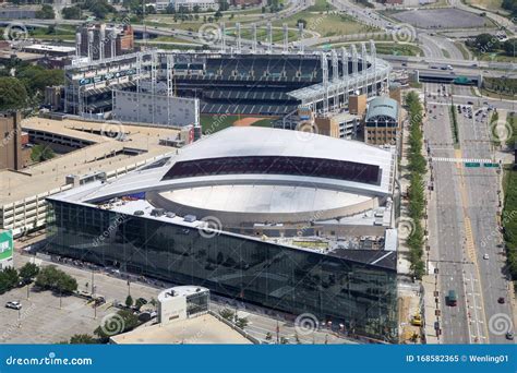 Rocket Mortgage Feld House and Progressive Field View Editorial Image ...