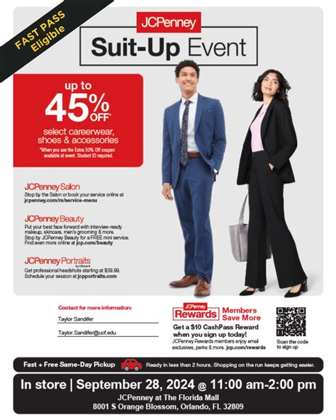 UCF Career Services on LinkedIn: #jcpenneysuitup #dressforsuccess #careerfairprep #studentdeals…