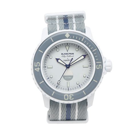 Swatch x Blancpain Bioceramic Scuba Fifty Fathoms Antarctic Ocean ...