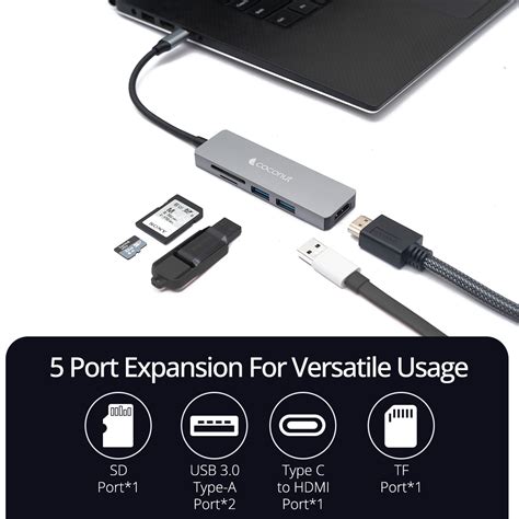 5 in 1 Dock C - Type C Multiport Hub