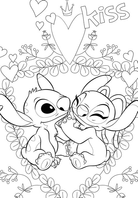 Stitch und Angel in Disney zum Ausmalen - Kostenlos Malvorlagen und ...
