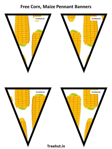 Free Corn, Maize Bulletin Board Decorations and Craft Printables #113