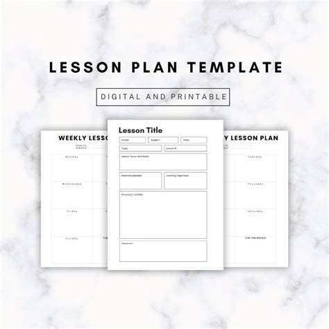 EDITABLE Lesson Plan Template Template, Digital Lesson Planner, Weekly ...