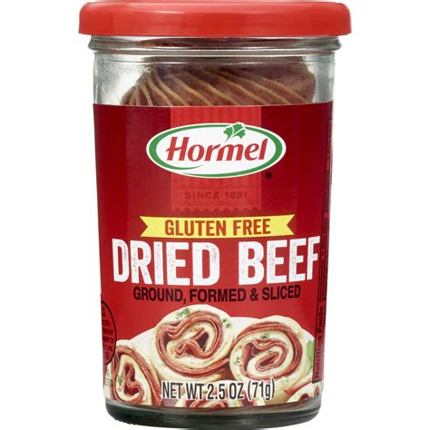 Hormel Dried Beef, Shelf Stable 2.5 oz Jar, 8g Protein per Serving ...