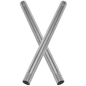 Angoily Stainless steel Broom Handle Replacement 2pcs Extension ...