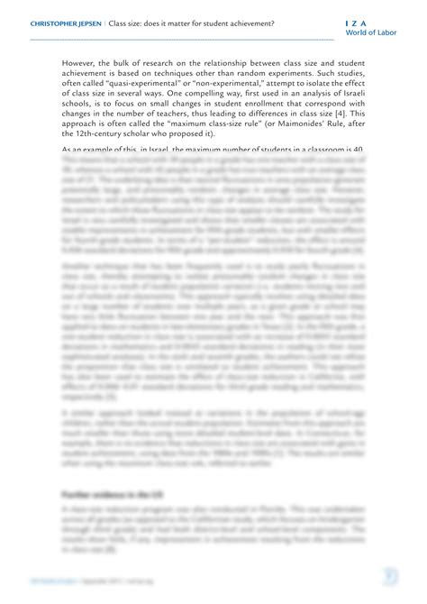 SOLUTION: Class size does it matter for student achievement - Studypool