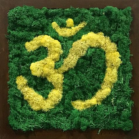 AUM Symbol Moss Frame Wall Art | Harmony & Peace Décor | myBageecha