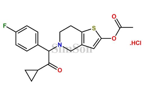 Prasugrel EP Impurity C Hydrochloride | CAS No- 1391053-98-7 | Simson ...