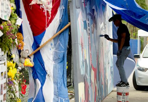 Robert Marquez mural near the Surfside Wall of Hope & Memorial