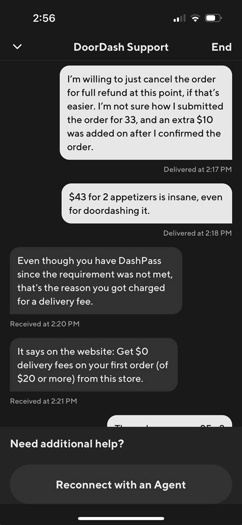 My experience with customer support today. (Dashpass not working ...