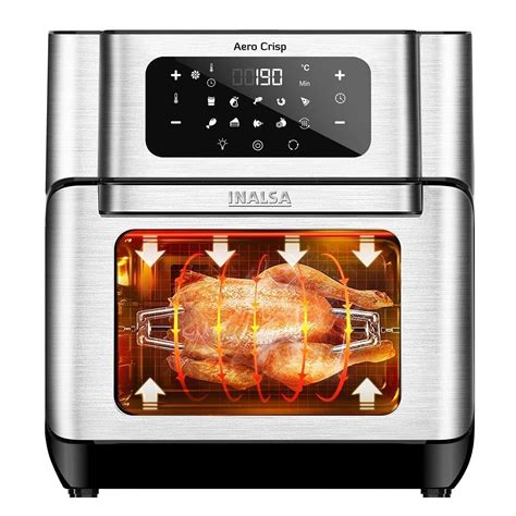 INALSA Stainless Steel Air Fryer Capacity |Air Fryer Oven| Air Fry,Bake ...