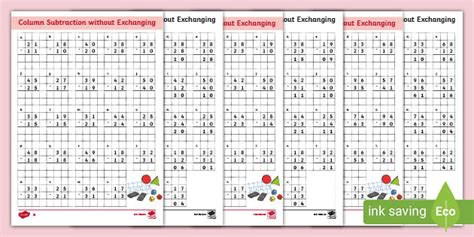 Image result for Column Subtraction Method without Exchange