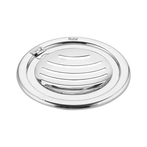 Vertical Round Jali Floor Drain (5 Inches) with Hinged Grating Top (Pa ...
