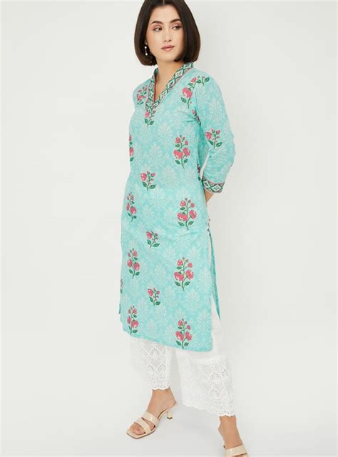 Buy Women Floral Printed Straight Kurta Online at just Rs. 499.0 ...