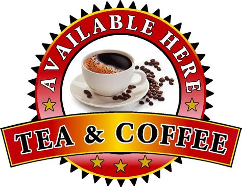 Buy Tea & Coffee Sold Here Sticker - Catering Sign Window Cafe ...