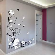 Butterfly Wall Stickers by Large Butterfly Vine Flower Wall Stickers Wall Decals Ebay Butterfly Wall Stickers