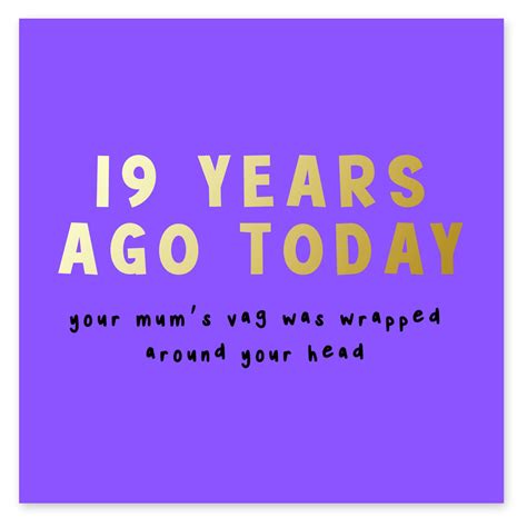 19 Years Ago Today Birthday Card | Central23 - Outer Layer