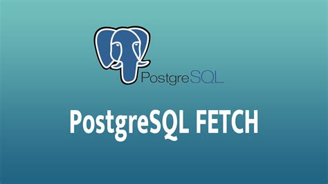 Fetch Data PostgresSQL 的图像结果