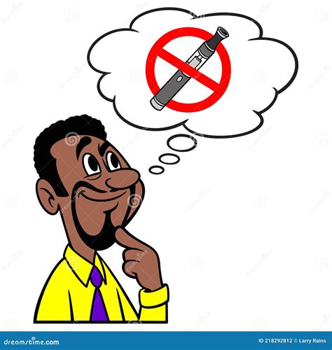 Man Thinking about the Dangers of Vaping Stock Vector - Illustration of habit, vapor: 218292812