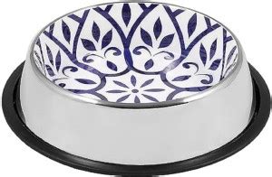 KSI Food & Water Feeding Dog Bowl Anti-Skid Base Stainless Steel Pet ...