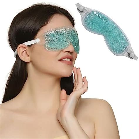 Buy QIQI Mulberry Silk Cooling Gel Relaxing Eye Sleep Mask For Dark ...