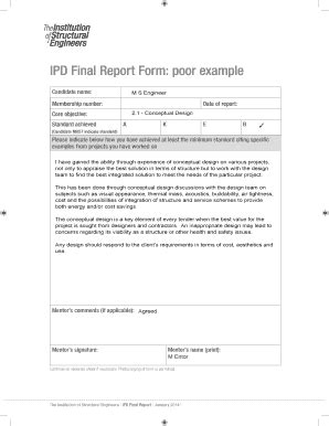 Fillable Online IPD Final Report Form poor example - wwwbistructebborgb ...