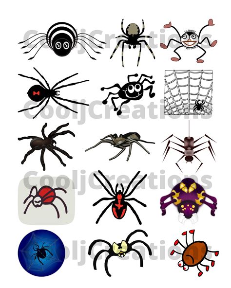 Spiders Clip Art, Spider Images, Spider Icons for Scrapbooking ...