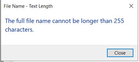 Image result for Cannot Open File Because File Path Is More than 260 Character