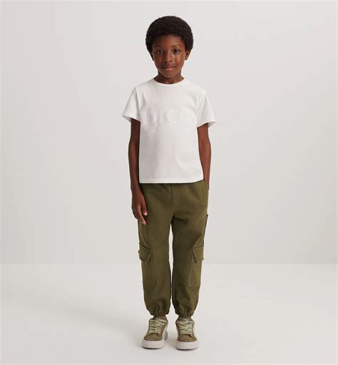 Kids' Cargo Pants Khaki Cotton Gabardine | DIOR