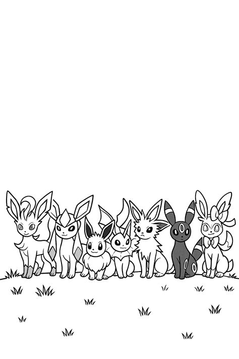 Free Printable Eevee Evolutions Coloring Pages [2025]