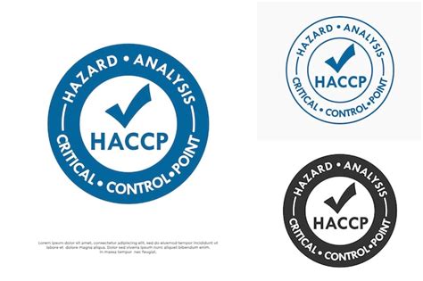 Haccp hazard analysis and critical control points logo template ...