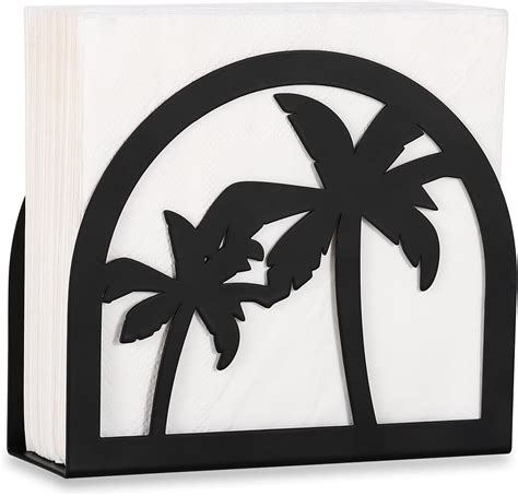 Amazon.com: NDFECT Palm Tree Napkin Holder, Black Coastal Beach Theme ...