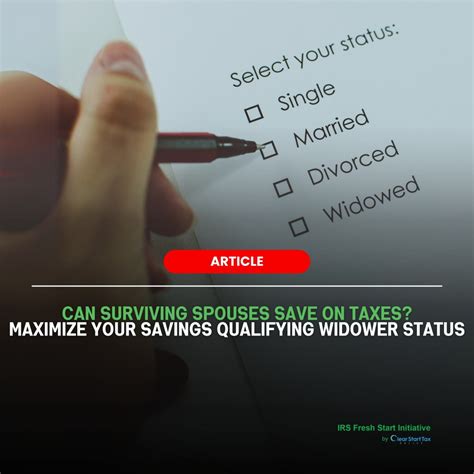 Qualifying Widower Filing Status | Surviving Spouses Tax Benefits