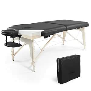 CAPHAUS Premium Memory Foam Massage Table, 84 Inch Foldable & Portable ...