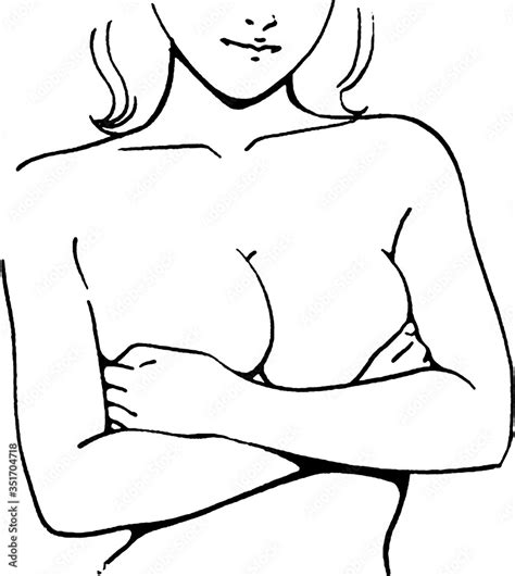 Female breast drawing tutorial. Drawing a woman's body with an emphasis ...