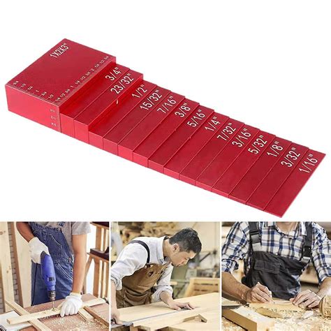 15 Piece Height Gauge Setup Blocks, Engraved Labels Aluminum Precision ...