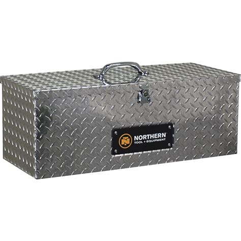 Northern Tool Tote Tool Box with Handle, Aluminum, Diamond Plate, Hasp ...