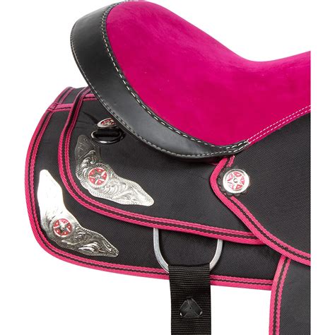 Western Horse Pleasure Trail Barrel Racer Show Saddle Synthetic Pink ...